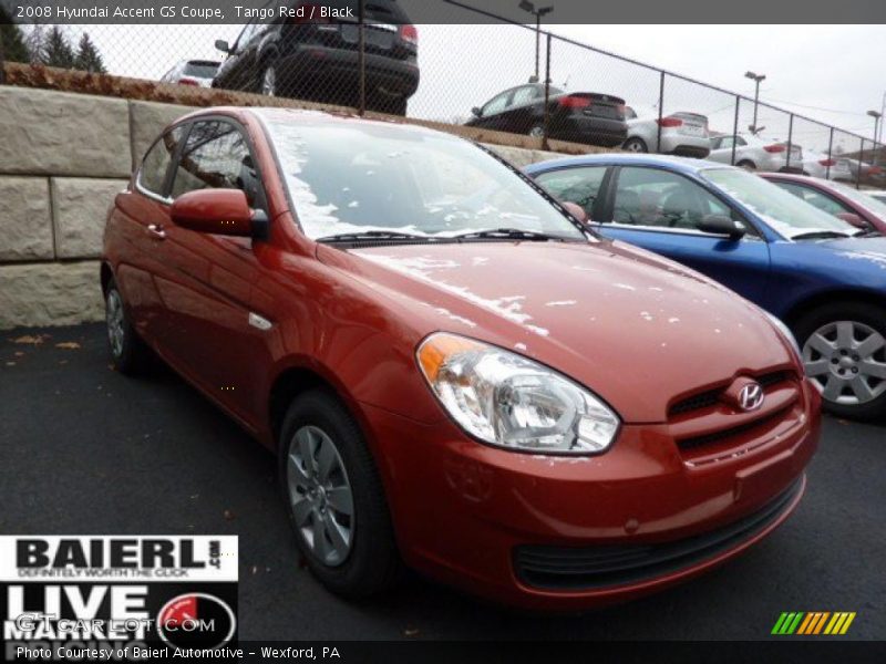 Tango Red / Black 2008 Hyundai Accent GS Coupe