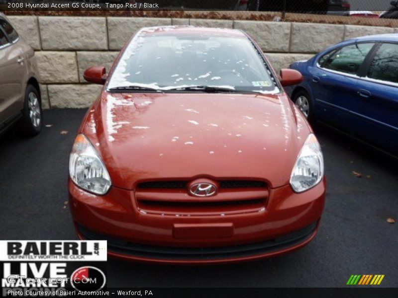 Tango Red / Black 2008 Hyundai Accent GS Coupe