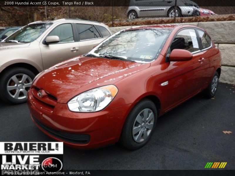 Tango Red / Black 2008 Hyundai Accent GS Coupe