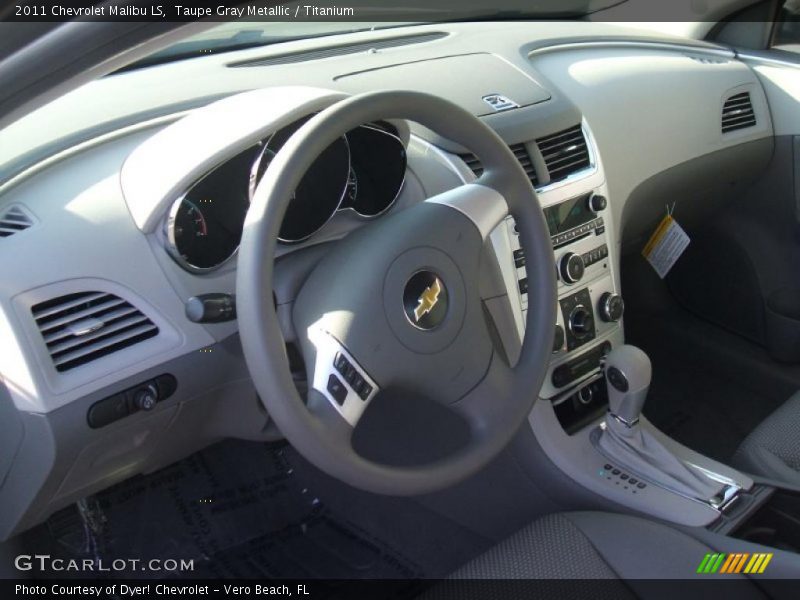 Taupe Gray Metallic / Titanium 2011 Chevrolet Malibu LS