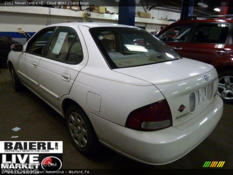 Cloud White / Sand Beige 2002 Nissan Sentra XE