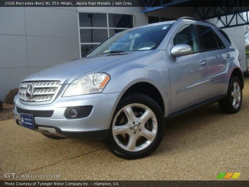 Alpine Rain Metallic / Ash Grey 2008 Mercedes-Benz ML 350 4Matic