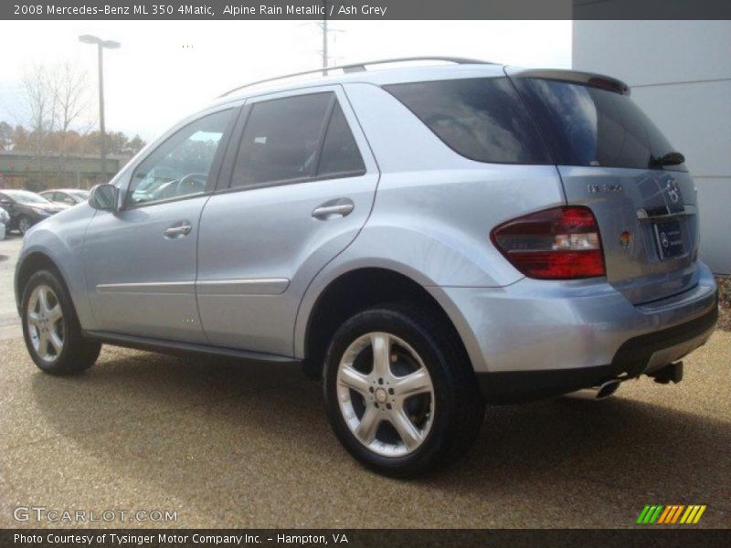 Alpine Rain Metallic / Ash Grey 2008 Mercedes-Benz ML 350 4Matic