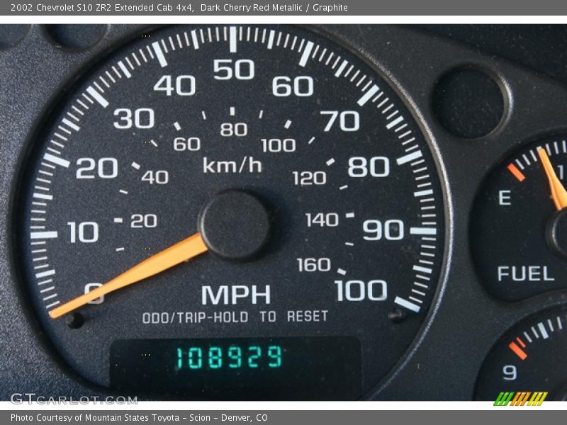Dark Cherry Red Metallic / Graphite 2002 Chevrolet S10 ZR2 Extended Cab 4x4