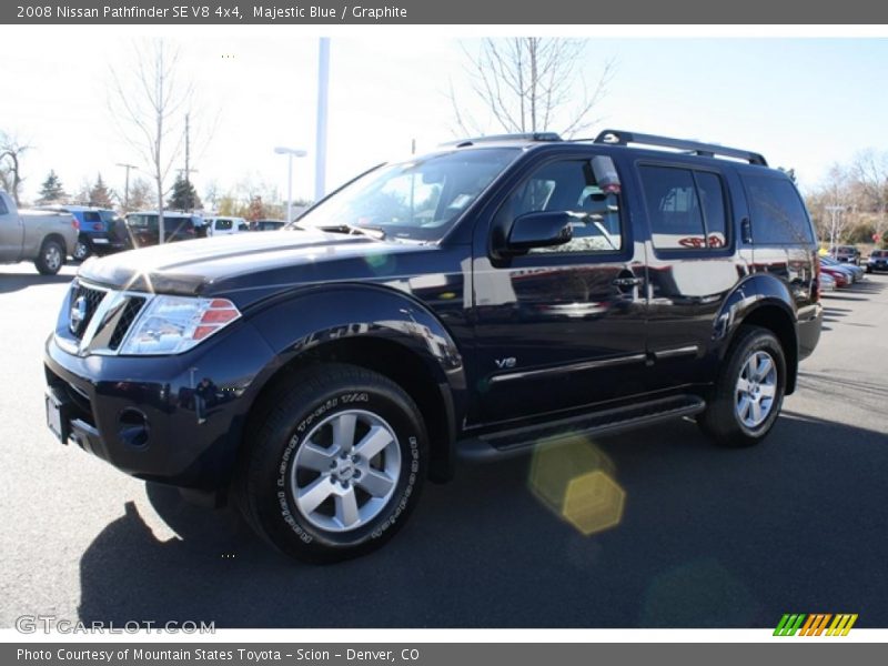 Majestic Blue / Graphite 2008 Nissan Pathfinder SE V8 4x4