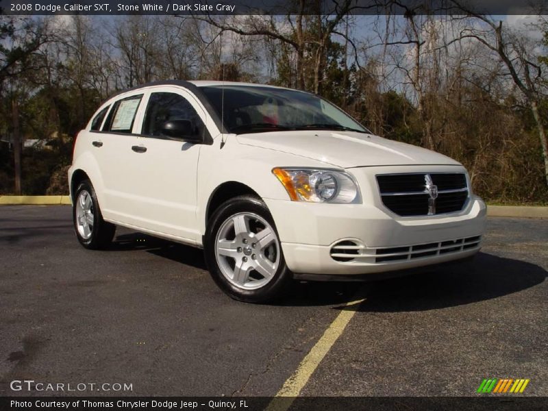 Stone White / Dark Slate Gray 2008 Dodge Caliber SXT