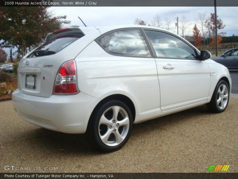 Nordic White / Gray 2008 Hyundai Accent SE Coupe