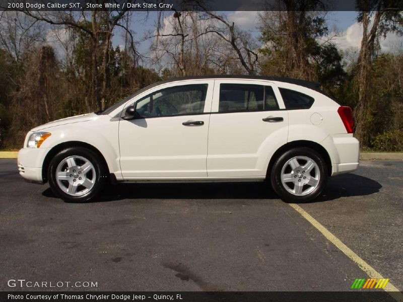 Stone White / Dark Slate Gray 2008 Dodge Caliber SXT