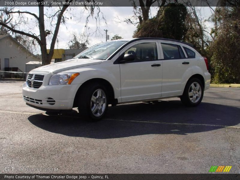 Stone White / Dark Slate Gray 2008 Dodge Caliber SXT
