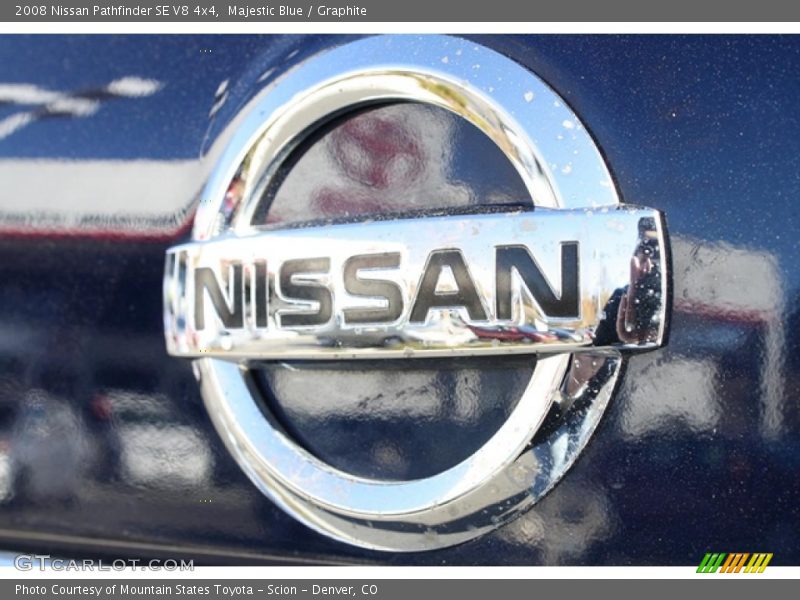 Majestic Blue / Graphite 2008 Nissan Pathfinder SE V8 4x4
