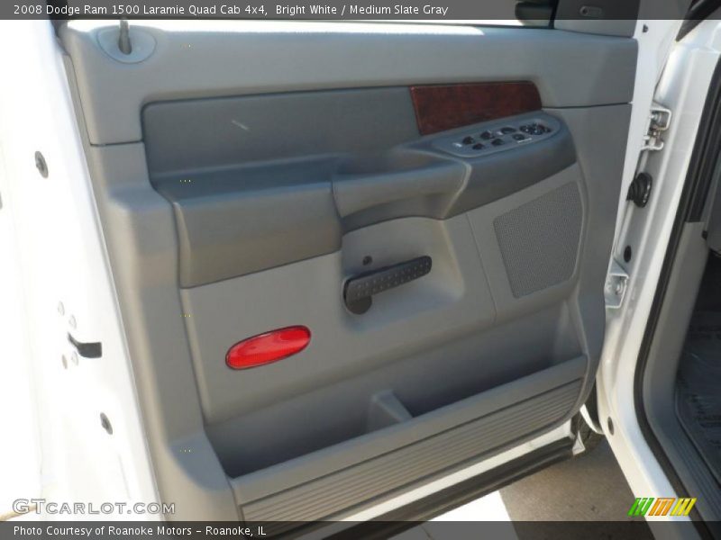Bright White / Medium Slate Gray 2008 Dodge Ram 1500 Laramie Quad Cab 4x4