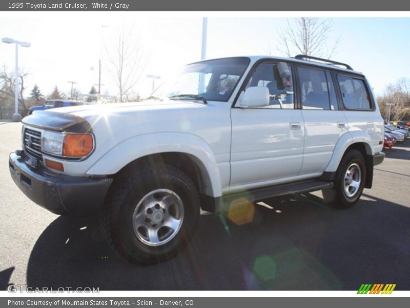 White / Gray 1995 Toyota Land Cruiser