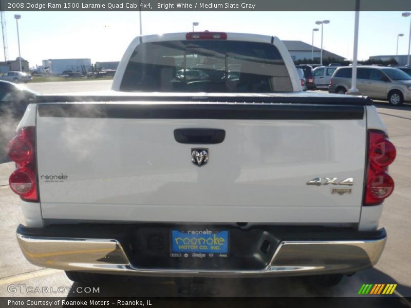 Bright White / Medium Slate Gray 2008 Dodge Ram 1500 Laramie Quad Cab 4x4