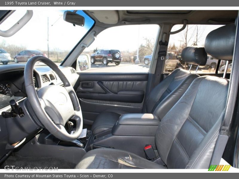 White / Gray 1995 Toyota Land Cruiser