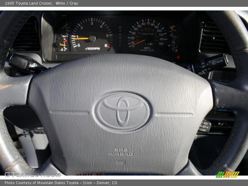 White / Gray 1995 Toyota Land Cruiser