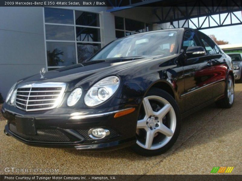 Black / Black 2009 Mercedes-Benz E 350 4Matic Sedan