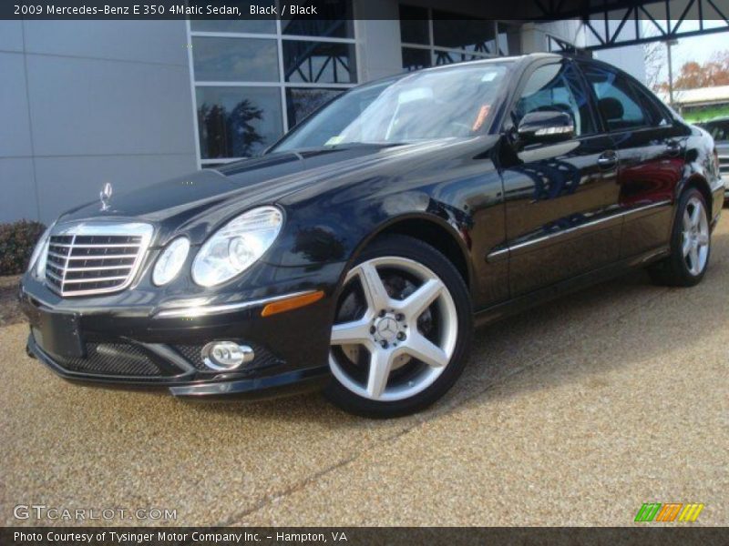 Black / Black 2009 Mercedes-Benz E 350 4Matic Sedan