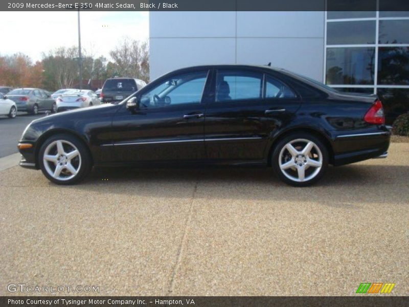 Black / Black 2009 Mercedes-Benz E 350 4Matic Sedan