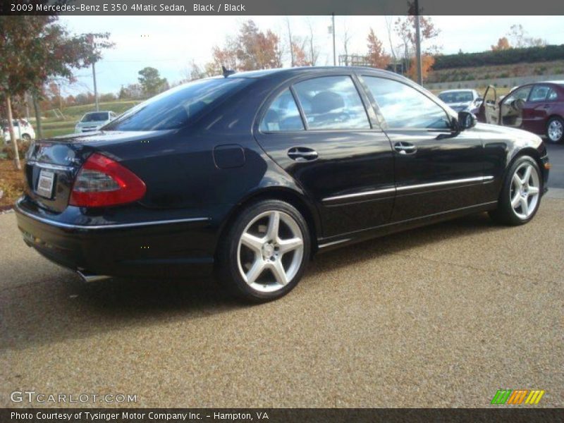 Black / Black 2009 Mercedes-Benz E 350 4Matic Sedan