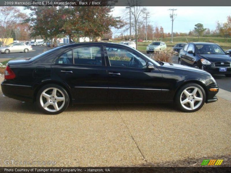 Black / Black 2009 Mercedes-Benz E 350 4Matic Sedan