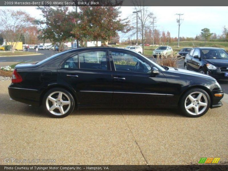 Black / Black 2009 Mercedes-Benz E 350 4Matic Sedan