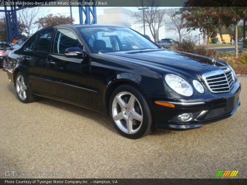 Black / Black 2009 Mercedes-Benz E 350 4Matic Sedan