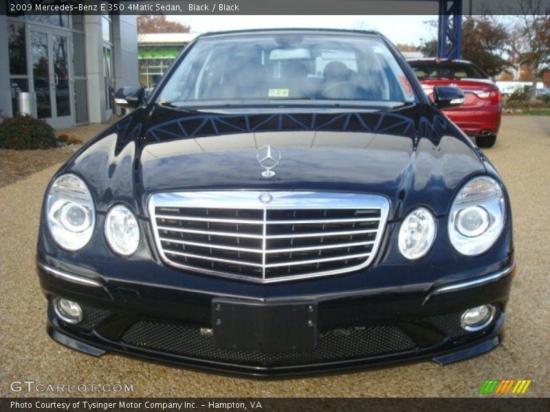 Black / Black 2009 Mercedes-Benz E 350 4Matic Sedan