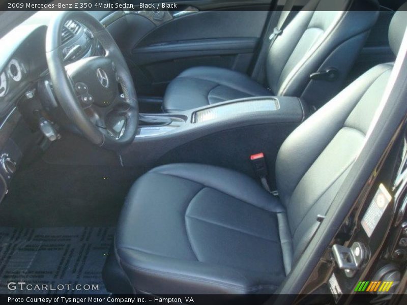 Black / Black 2009 Mercedes-Benz E 350 4Matic Sedan
