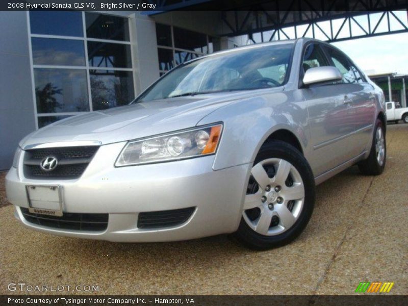 Bright Silver / Gray 2008 Hyundai Sonata GLS V6