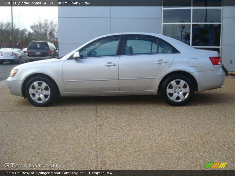 Bright Silver / Gray 2008 Hyundai Sonata GLS V6