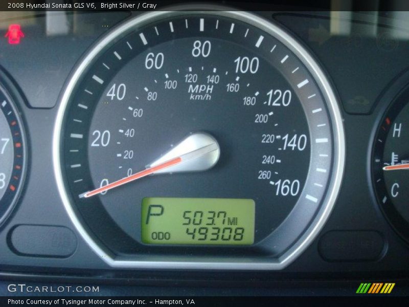 Bright Silver / Gray 2008 Hyundai Sonata GLS V6