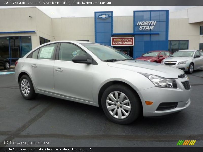 Silver Ice Metallic / Jet Black/Medium Titanium 2011 Chevrolet Cruze LS