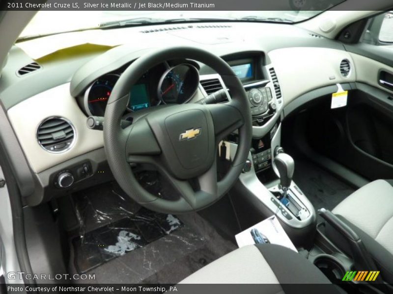 Silver Ice Metallic / Jet Black/Medium Titanium 2011 Chevrolet Cruze LS