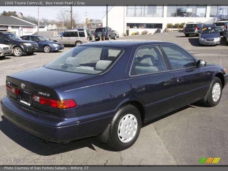 Blue Velvet Pearl / Gray 1999 Toyota Camry LE