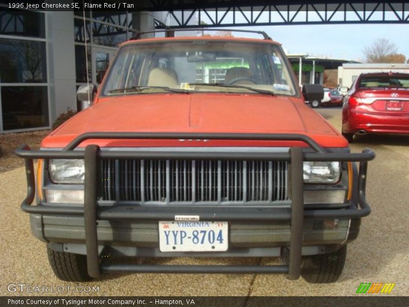 Flame Red / Tan 1996 Jeep Cherokee SE