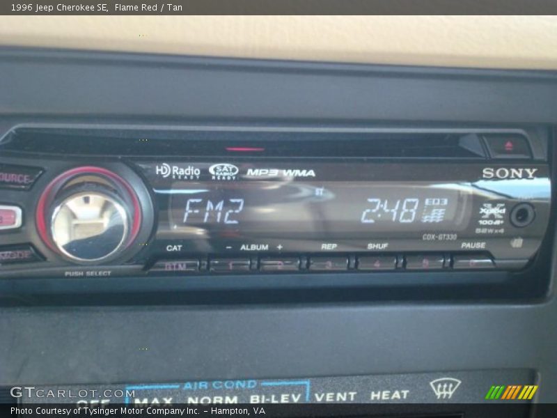 Flame Red / Tan 1996 Jeep Cherokee SE