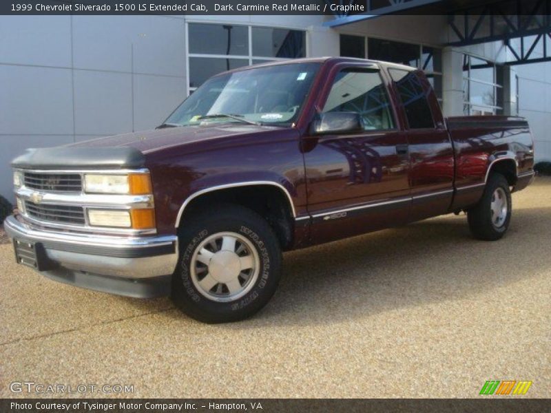 Dark Carmine Red Metallic / Graphite 1999 Chevrolet Silverado 1500 LS Extended Cab