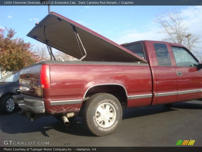 Dark Carmine Red Metallic / Graphite 1999 Chevrolet Silverado 1500 LS Extended Cab