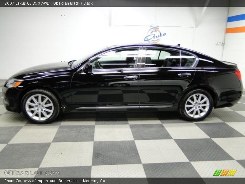 Obsidian Black / Black 2007 Lexus GS 350 AWD