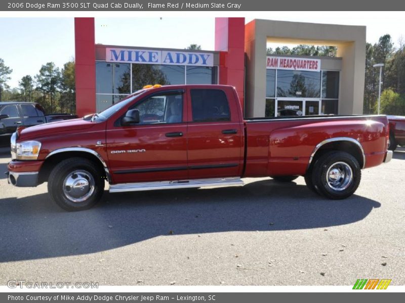 Flame Red / Medium Slate Gray 2006 Dodge Ram 3500 SLT Quad Cab Dually
