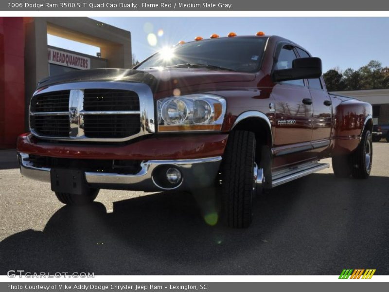 Flame Red / Medium Slate Gray 2006 Dodge Ram 3500 SLT Quad Cab Dually