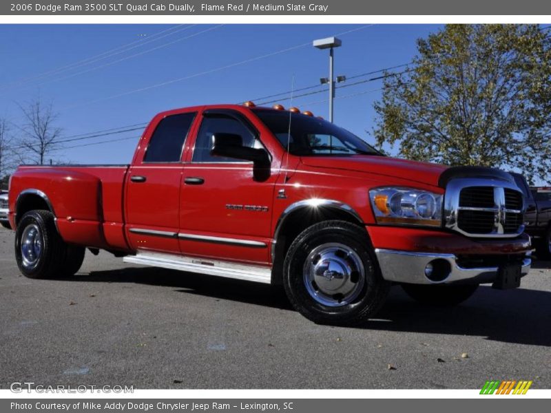 Flame Red / Medium Slate Gray 2006 Dodge Ram 3500 SLT Quad Cab Dually