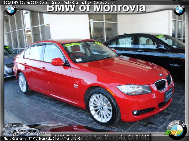 Crimson Red / Chestnut Brown Dakota Leather 2009 BMW 3 Series 328xi Sedan