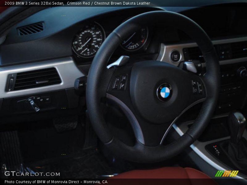 Crimson Red / Chestnut Brown Dakota Leather 2009 BMW 3 Series 328xi Sedan