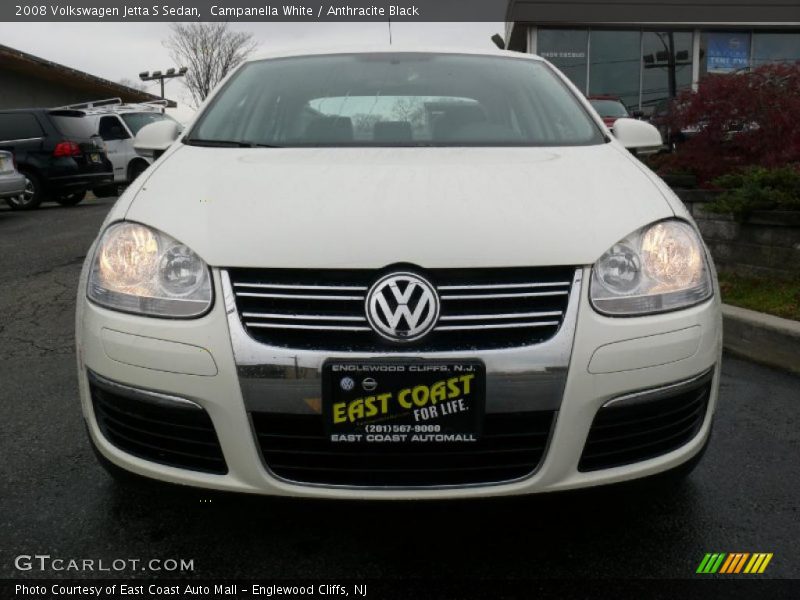 Campanella White / Anthracite Black 2008 Volkswagen Jetta S Sedan