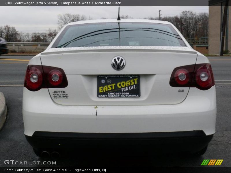 Campanella White / Anthracite Black 2008 Volkswagen Jetta S Sedan