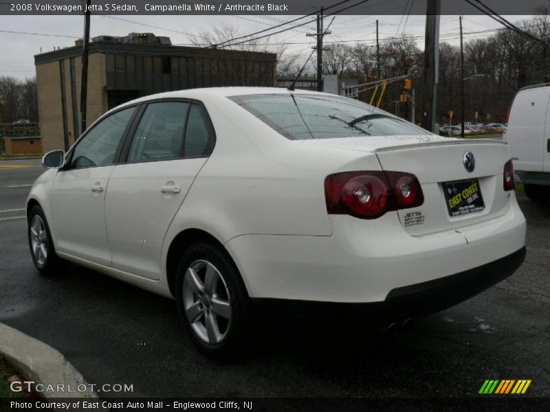 Campanella White / Anthracite Black 2008 Volkswagen Jetta S Sedan