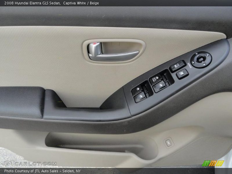 Captiva White / Beige 2008 Hyundai Elantra GLS Sedan