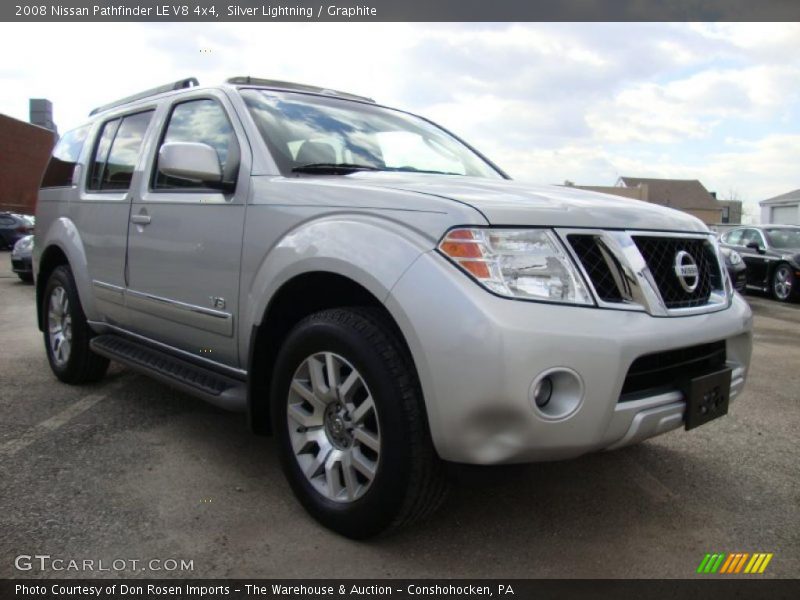 Silver Lightning / Graphite 2008 Nissan Pathfinder LE V8 4x4