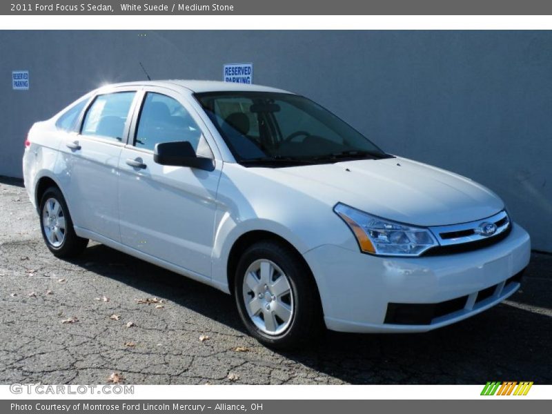 White Suede / Medium Stone 2011 Ford Focus S Sedan